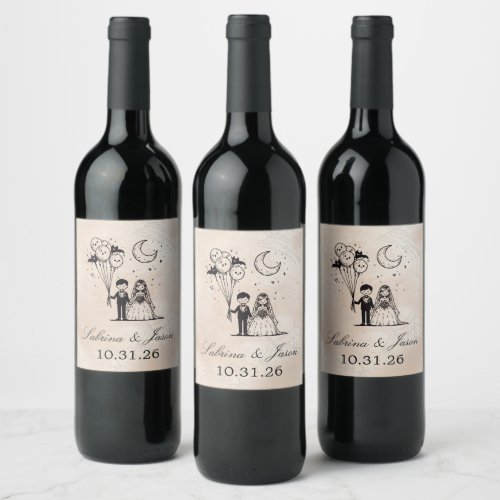 Spooky Little Couple Wine Label