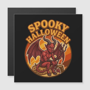 Spooky Little Devil Halloween Retro Design