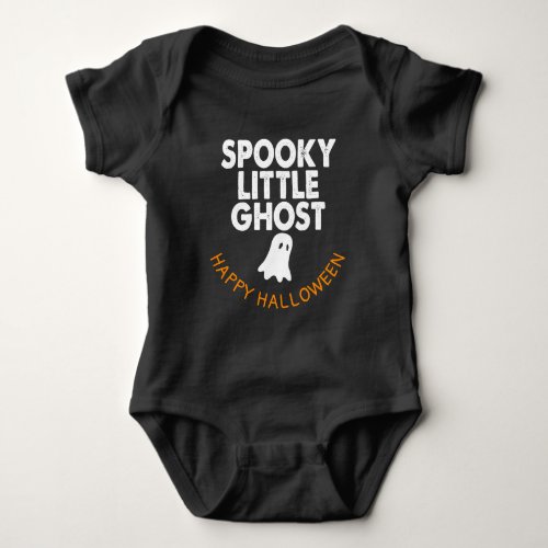 Spooky Little Ghost Happy Halloween Family Party Baby Bodysuit