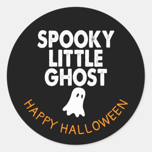 Spooky Little Ghost Happy Halloween Family Party Classic Round Sticker