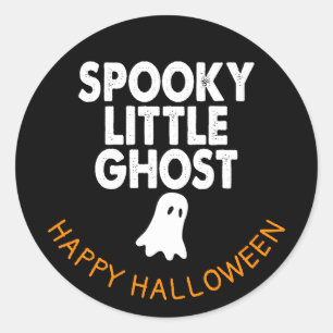 Spooky Little Ghost Happy Halloween Family Party Classic Round Sticker