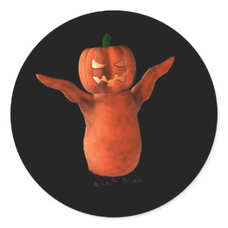 Spooky Little Halloween Penguin Classic Round Sticker
