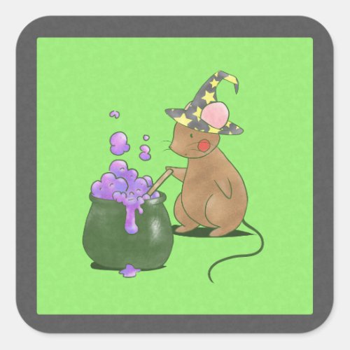 Spooky Little Mouse Square Sticker