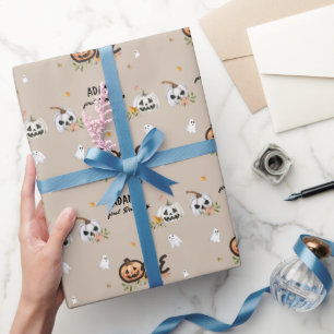 Spooky Little Pumpkin First Birthday Wrapping Paper