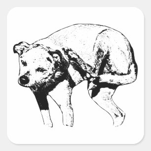 Spooky Little Scratcher Square Sticker