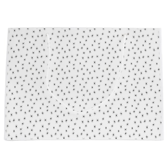 Spooky Little Spiders All Over Halloween Large Gift Bag (Front)