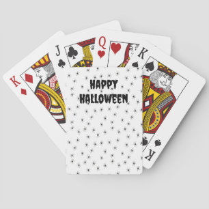 Spooky Little Spiders All Over Halloween Poker Cards