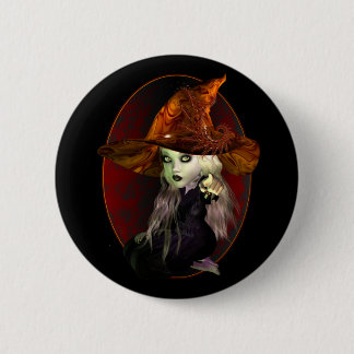 Spooky Little Witch Button