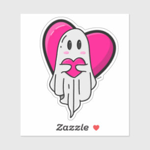 Spooky Love Ghost Sticker