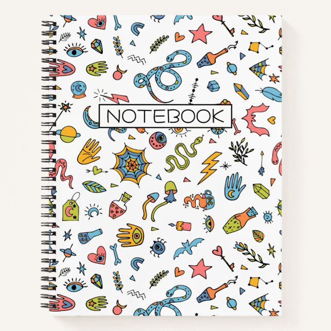 Spooky Magical Witchy Halloween  Notebook (Front)