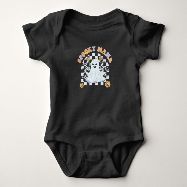 Spooky Mama Baby Bodysuit (Front)
