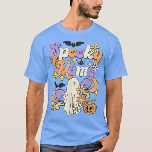 Spooky Mama Floral Ghost Boo Mom And Babe Matching T-Shirt