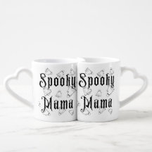Spooky Mama Ghost Mother's Day LGBTQCoffee Mug Set