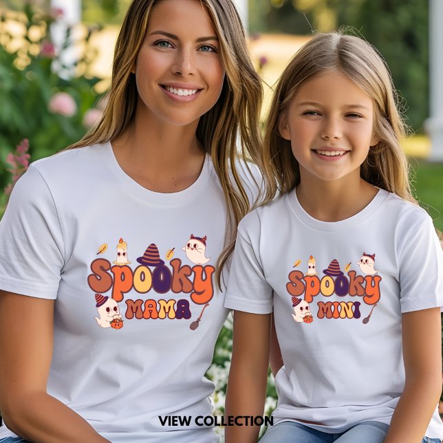 Spooky Mama Halloween Mommy and Me Matching T-Shirt (Creator Uploaded)
