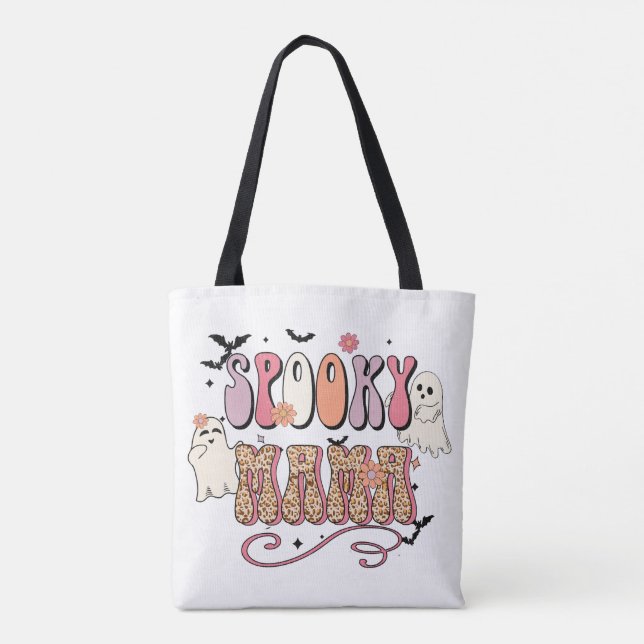 Spooky Mama Halloween Tote Bag (Back)