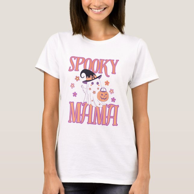 Spooky Mama Halloween Tshirt (Front)