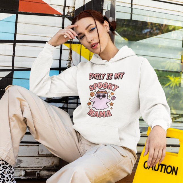 Spooky Mama Pastel Retro Ghost Funny Halloween Sweatshirt (Creator Uploaded)