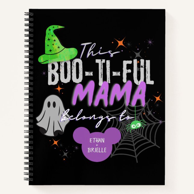 Spooky Mama Personalized Notebook | Halloween Gift (Front)