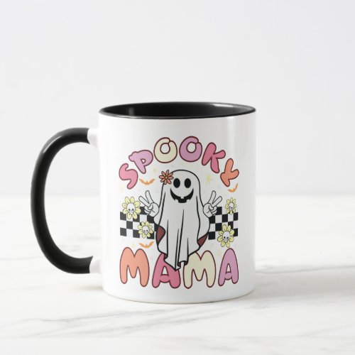 Spooky Mama Retro Halloween  Mug