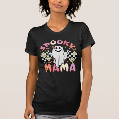 Spooky Mama Retro Halloween T_Shirt