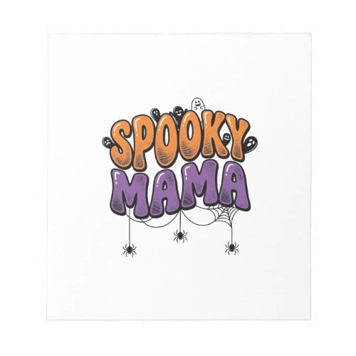 Spooky Mama Vintage Halloween Mom Shirt Design_1 Notepad