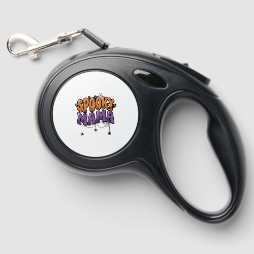 Spooky Mama Vintage Halloween Mom Shirt Design_1 Retractable Pet Leash