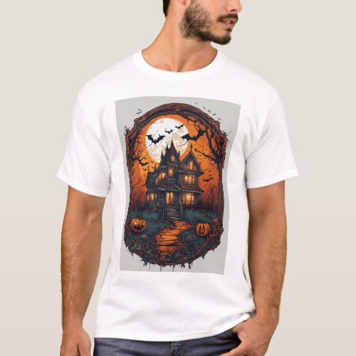 Spooky Manor Haunted House T Shirt
