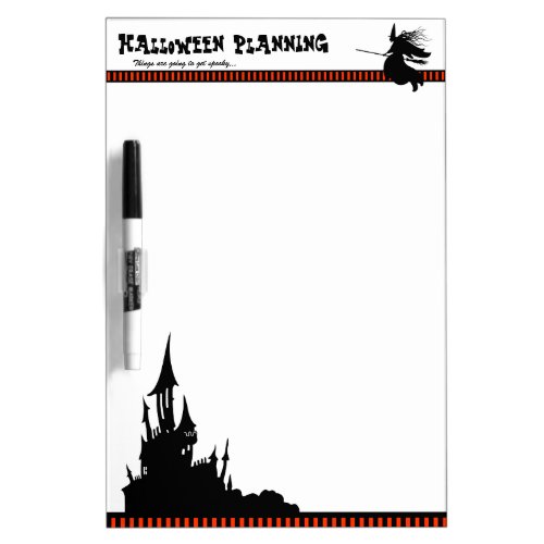 Spooky Mansion Halloween Dry Erase Board