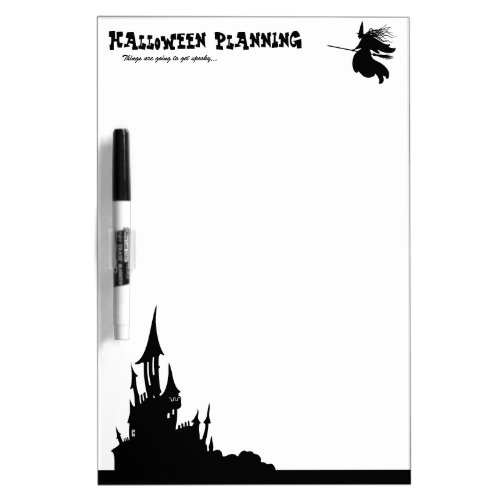 Spooky Mansion Halloween Dry Erase Board