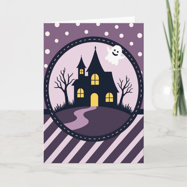 Spooky Mansion Night Card (Front)