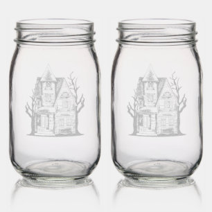 Spooky Mason Jar 16oz - Halloween Edition