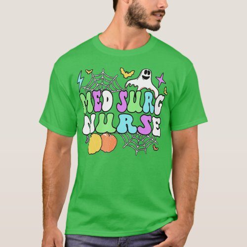 Spooky Med Surg Nurse Halloween Medical Surgical N T_Shirt