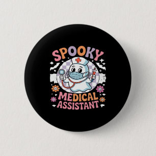 Spooky Medical Assistant Cute Halloween Essential Button