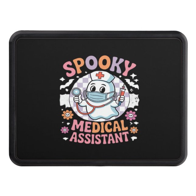 Spooky Medical Assistant Cute Halloween Essential  Hitch Cover (Front)