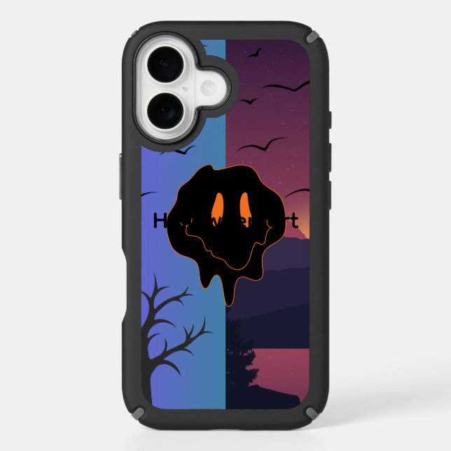 Spooky Melting Void Halloween Art iPhone 16 Case (Front)