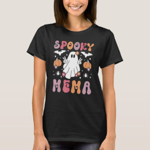 Spooky Mema Grandmother Halloween Mema Grandma T-Shirt