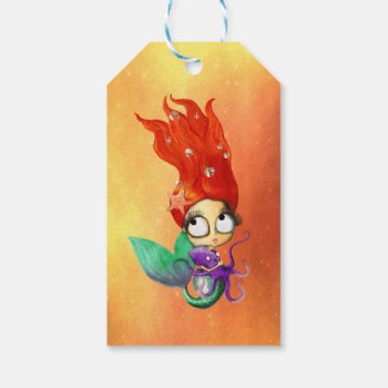 Spooky Mermaid With Octopus Gift Tags by colonelle at Zazzle