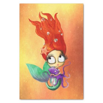 Spooky Mermaid With Octopus Tissue Paper by colonelle at Zazzle