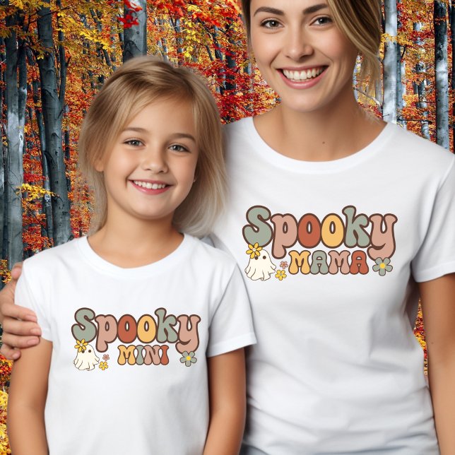 Spooky Mini Retro Halloween Mommy and Me Matching T-Shirt (Creator Uploaded)