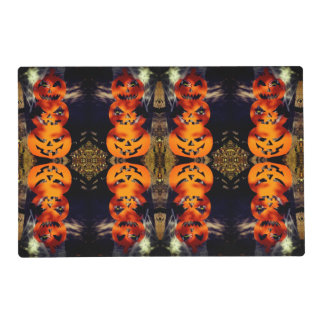 Spooky Mirrored Jack-O-Lantern Table Placemats
