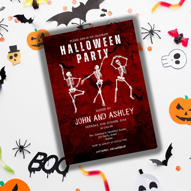 Spooky Modern Gothic Adult Halloween Costume Party Invitation (Creator Uploaded)