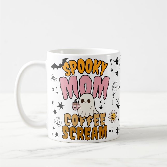 Spooky Mom Coffee Scream Mug - 11oz (Left)