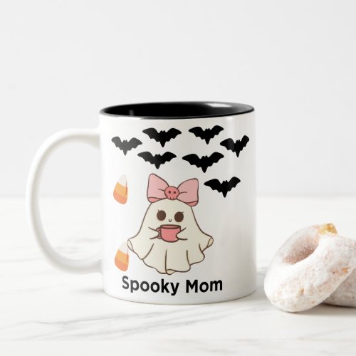 Spooky mom two color coffee mug