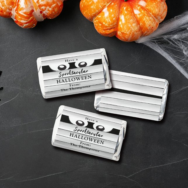 Spooky Monster Mummy Eyes Halloween Hershey's Min Hershey's Miniatures (Spooky Halloween Mummy Candy. )