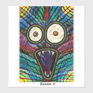 Spooky Monster Scream Sticker