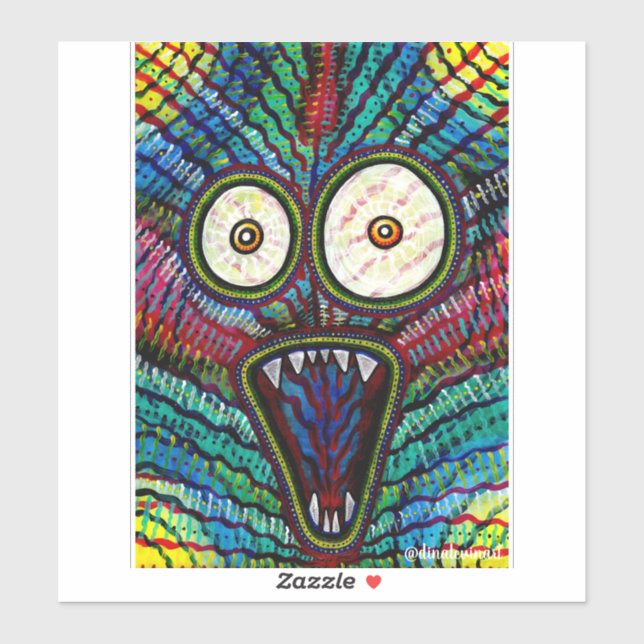 Spooky Monster Scream Sticker (Sheet)