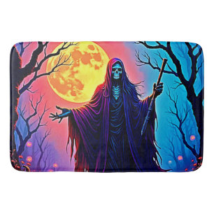 Spooky Moon Death's Call Design Bath Mat