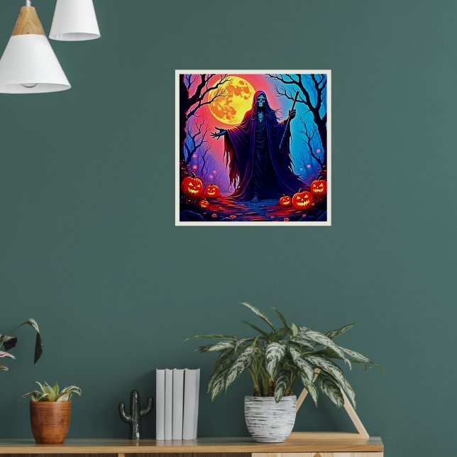 Spooky Moon Death's Call Design Poster (Living Room 1)