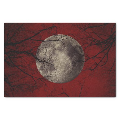 Spooky Moon Halloween Prints Tissue Paper