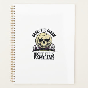 Spooky Moon Skull Halloween Graphic Shirt_1 Planner